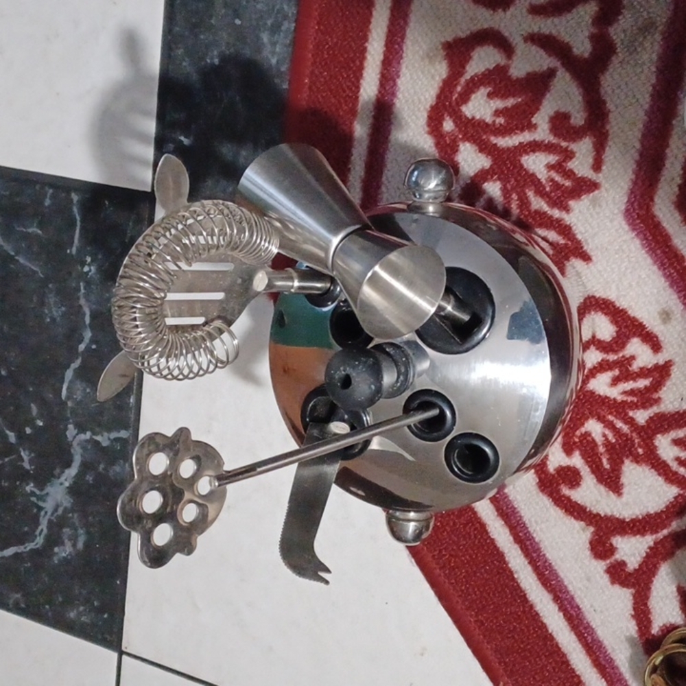 Bar Set Ice Bucket & Bar Tools Accessories, stainless steel, mcm